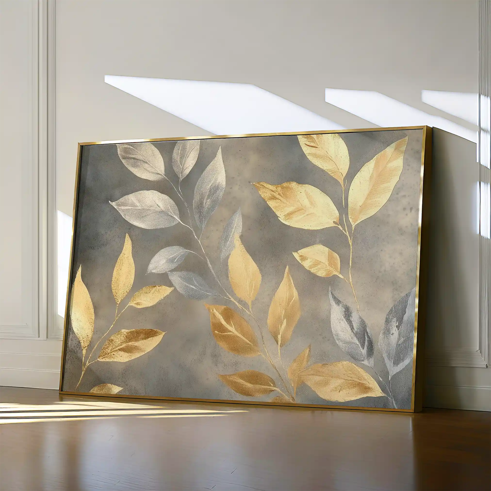 Floral 909 Canvas Art 60 x 40 cm / Black