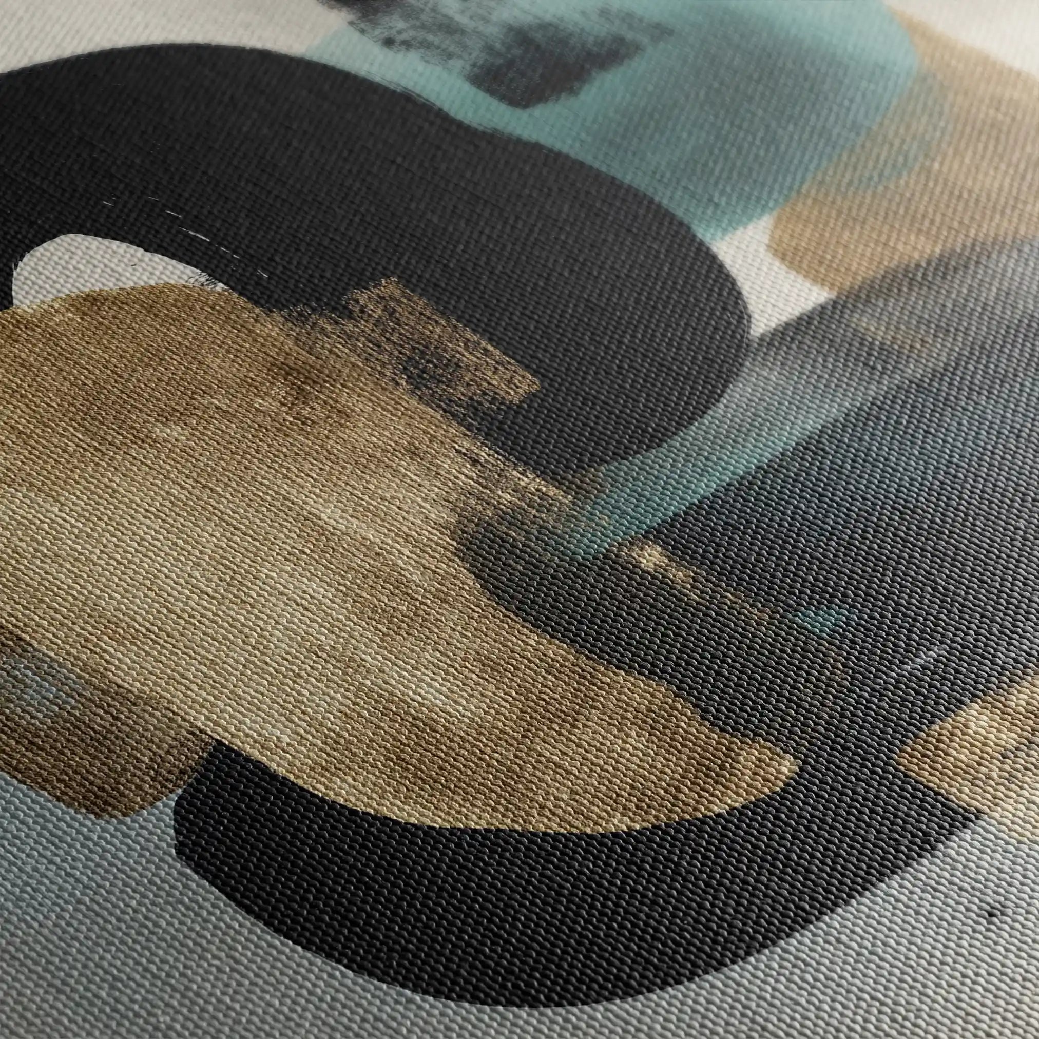 Abstract 910 Canvas Art 16" x 16" / 40 x 40 cm / Black