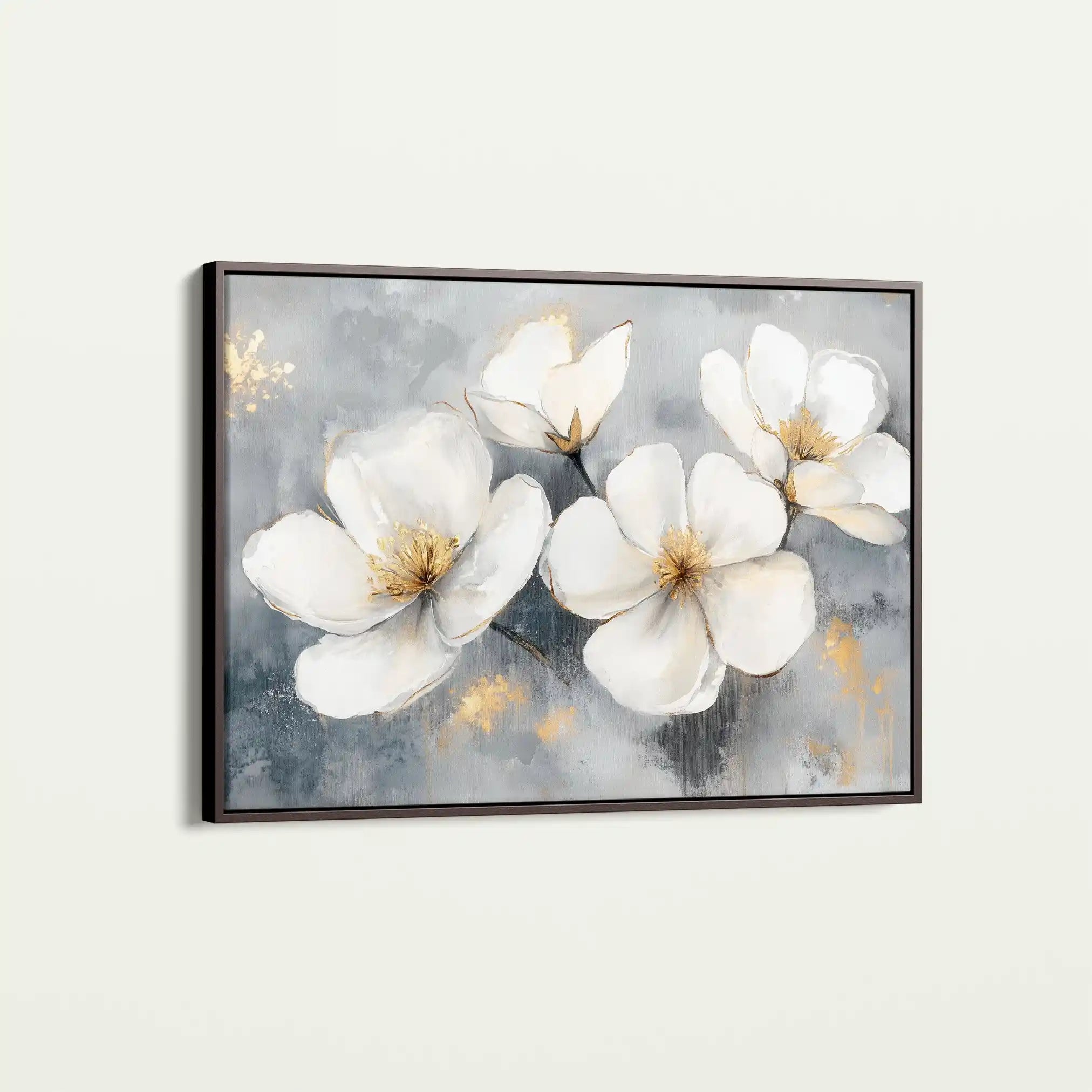 Floral 910 Canvas Art 60 x 40 cm / Black