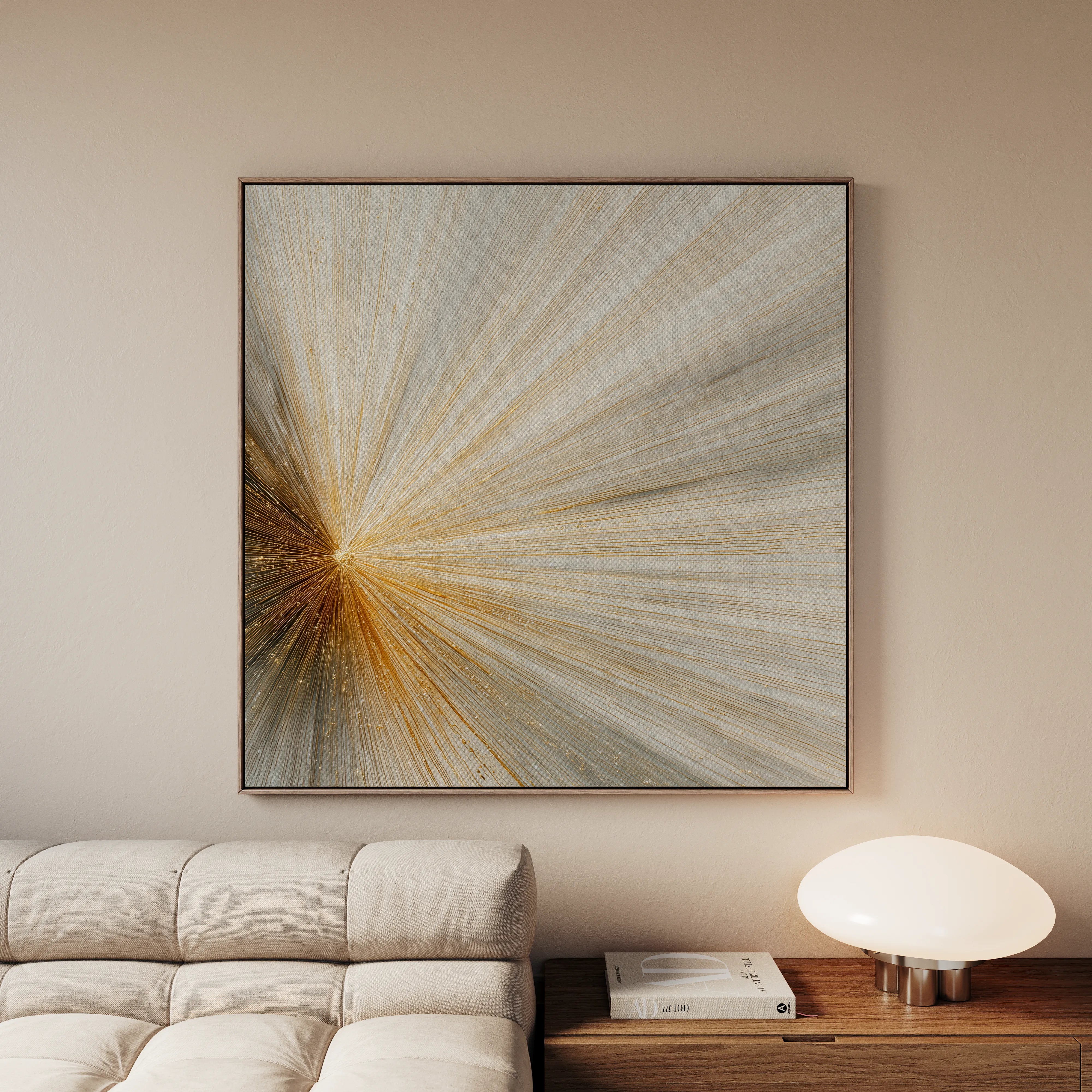 Abstract 911 Canvas Art 16" x 16" / 40 x 40 cm / Black