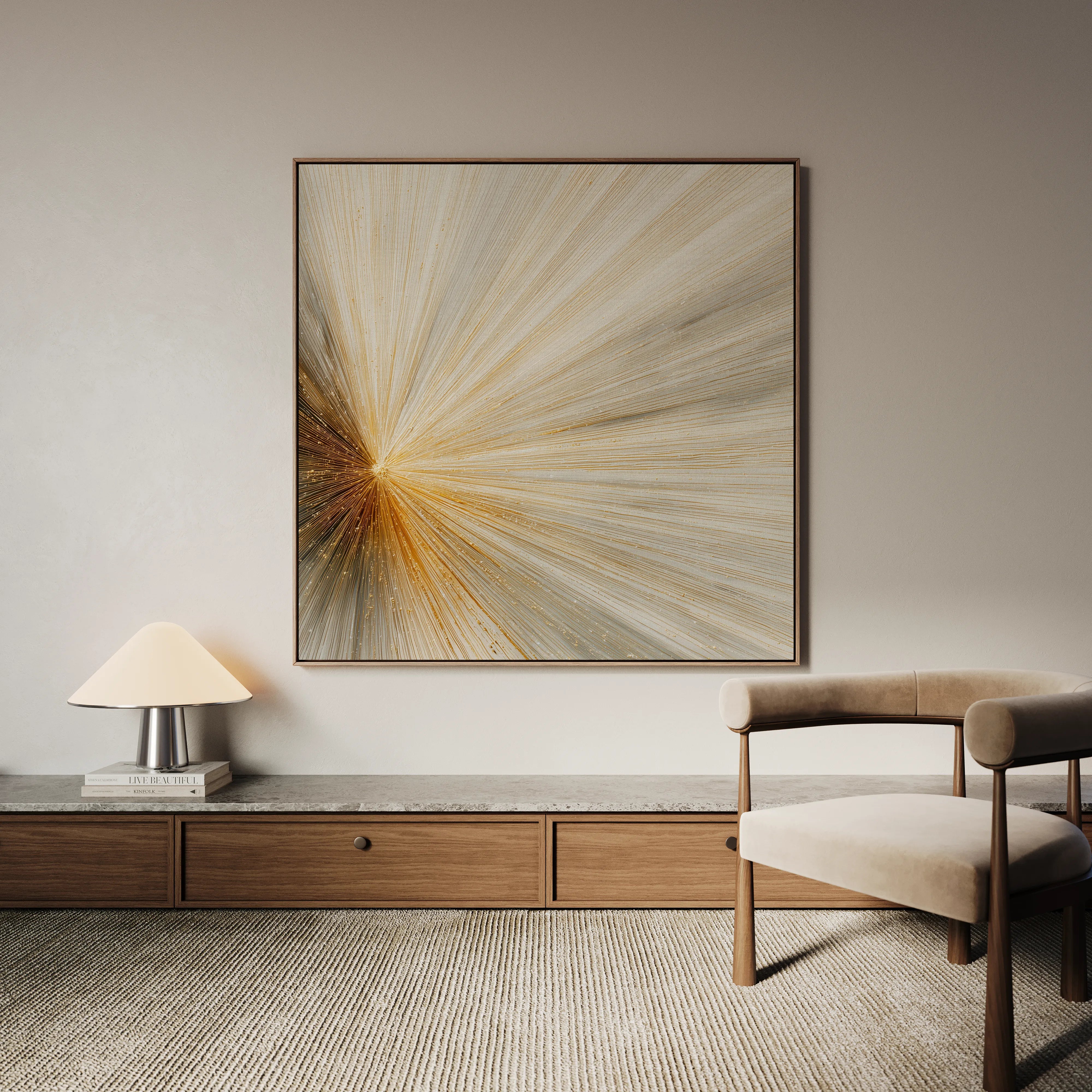 Abstract 911 Canvas Art 16" x 16" / 40 x 40 cm / Black