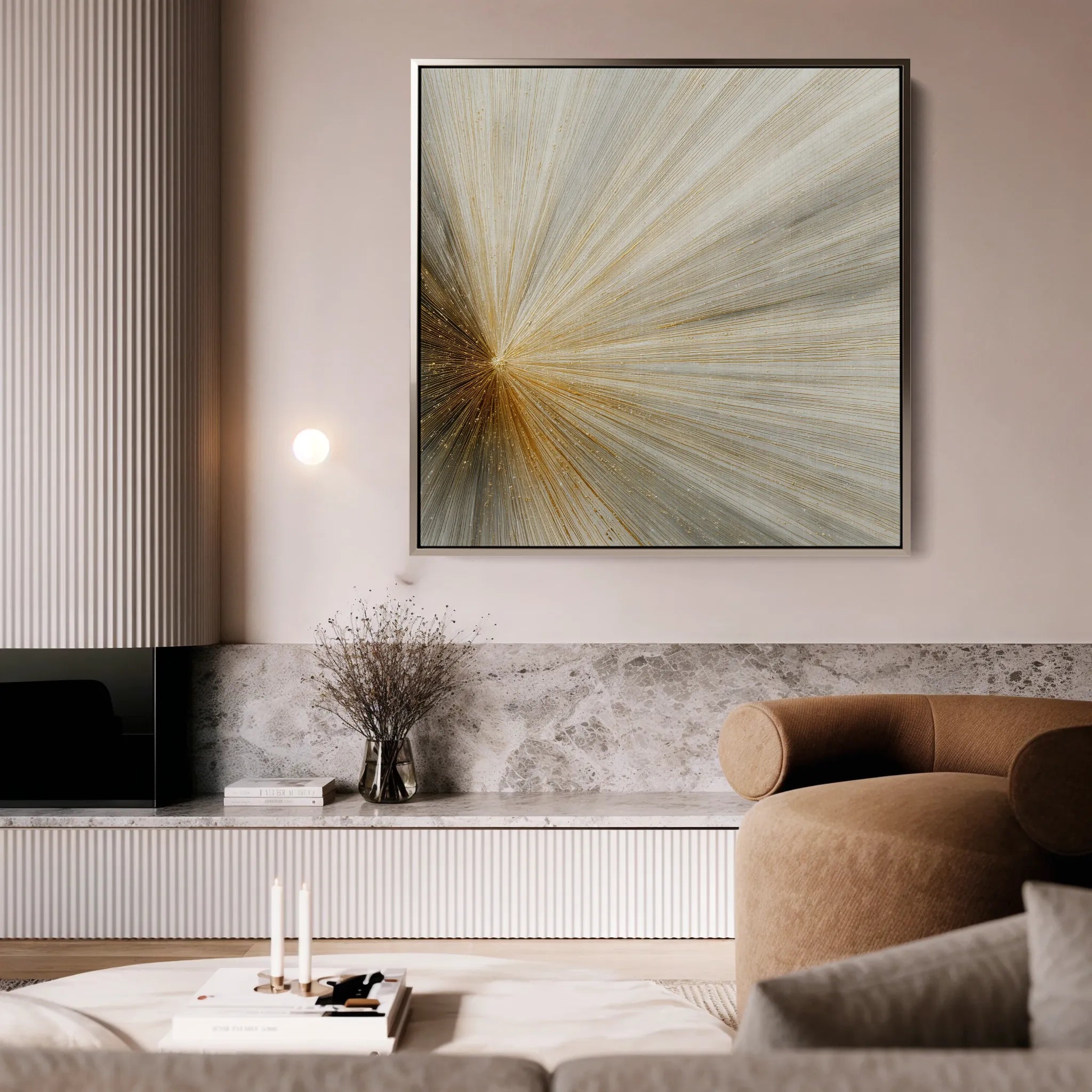 Abstract 911 Canvas Art 16" x 16" / 40 x 40 cm / Black