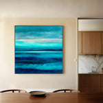 Abstract 912 Canvas Art 16" x 16" / 40 x 40 cm / Black