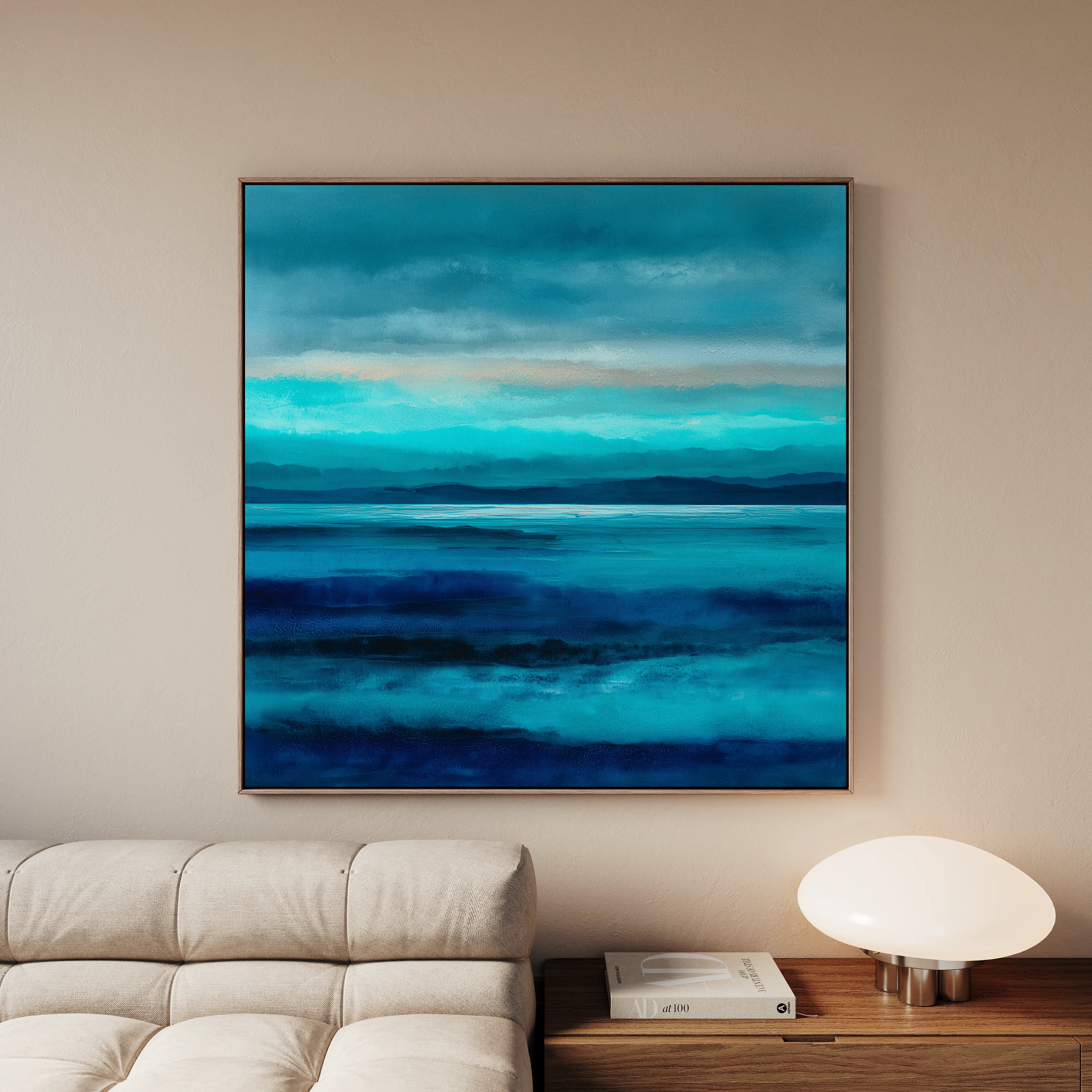 Abstract 912 Canvas Art 16" x 16" / 40 x 40 cm / Black