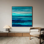 Abstract 912 Canvas Art 16" x 16" / 40 x 40 cm / Black