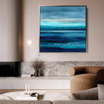 Abstract 912 Canvas Art 16" x 16" / 40 x 40 cm / Black