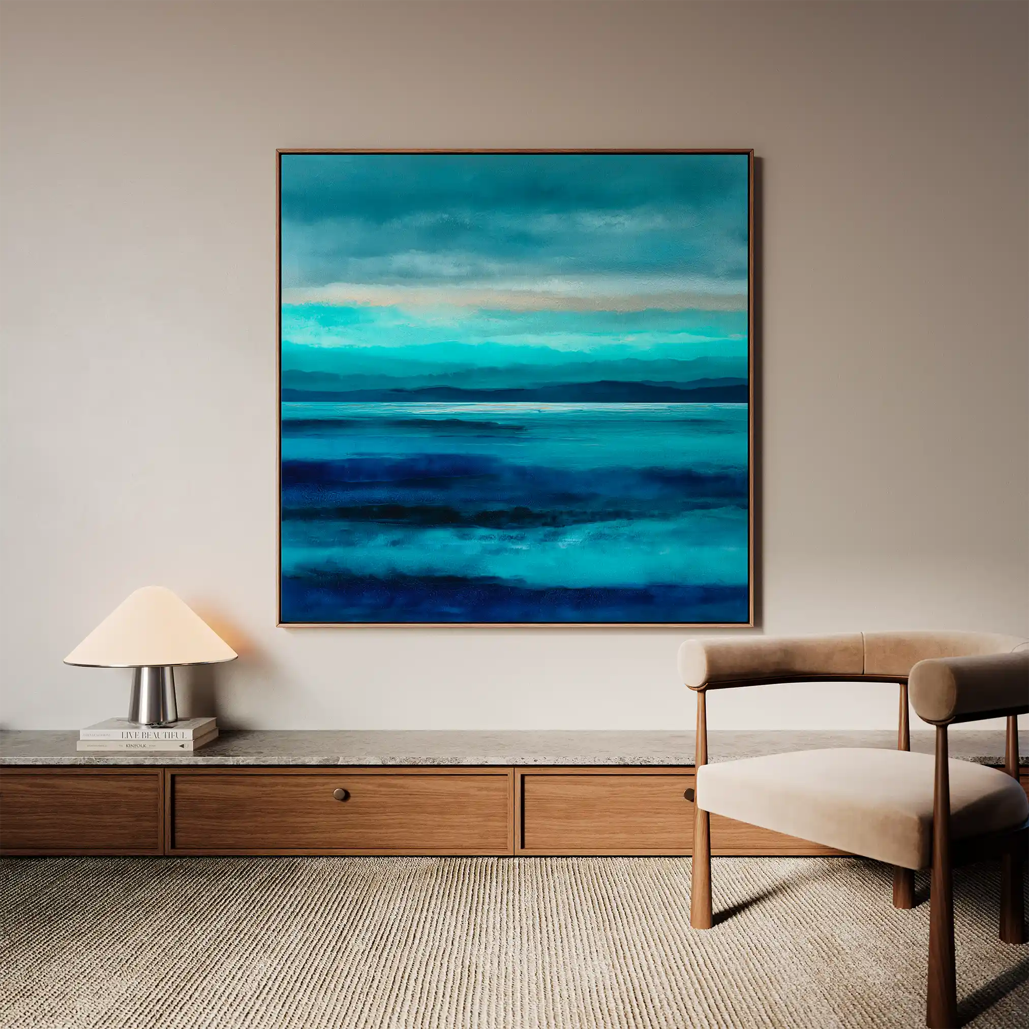 Abstract 912 Canvas Art 60 x 60 cm / Black