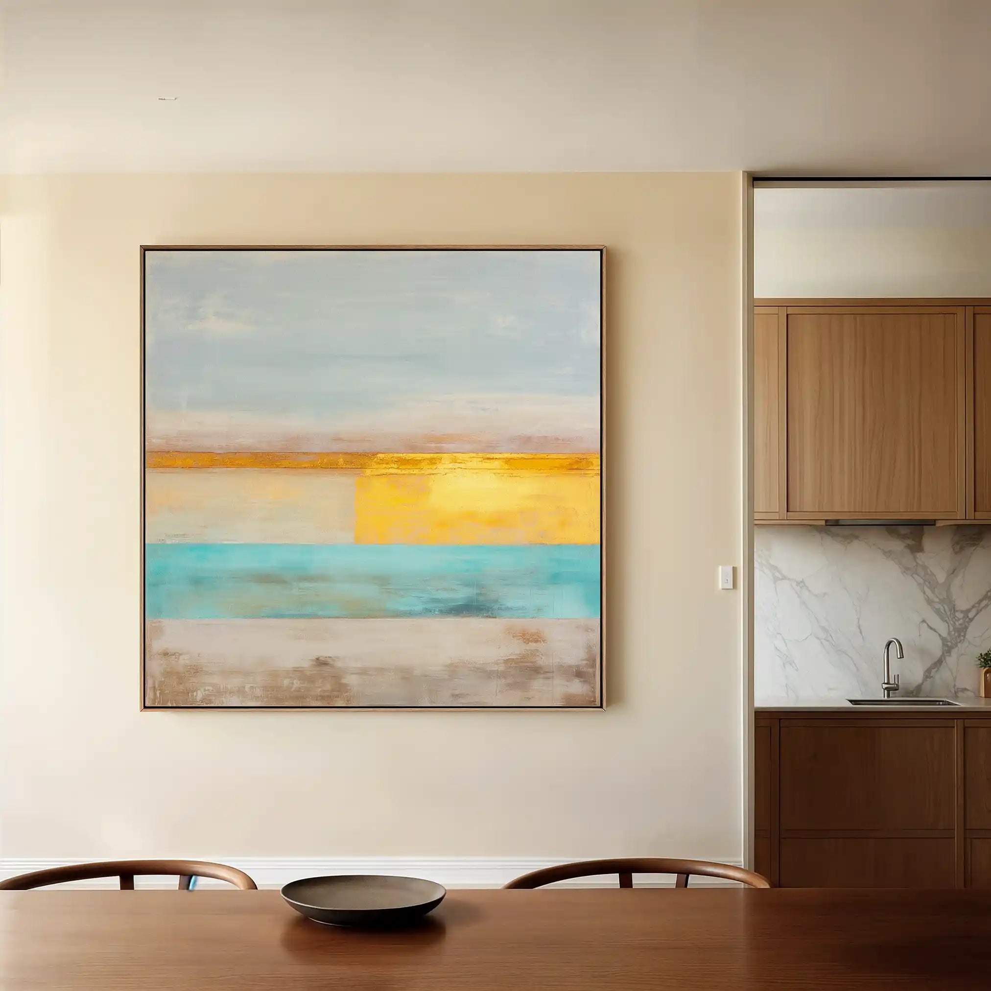 Abstract 914 Canvas Art 16" x 16" / 40 x 40 cm / Black