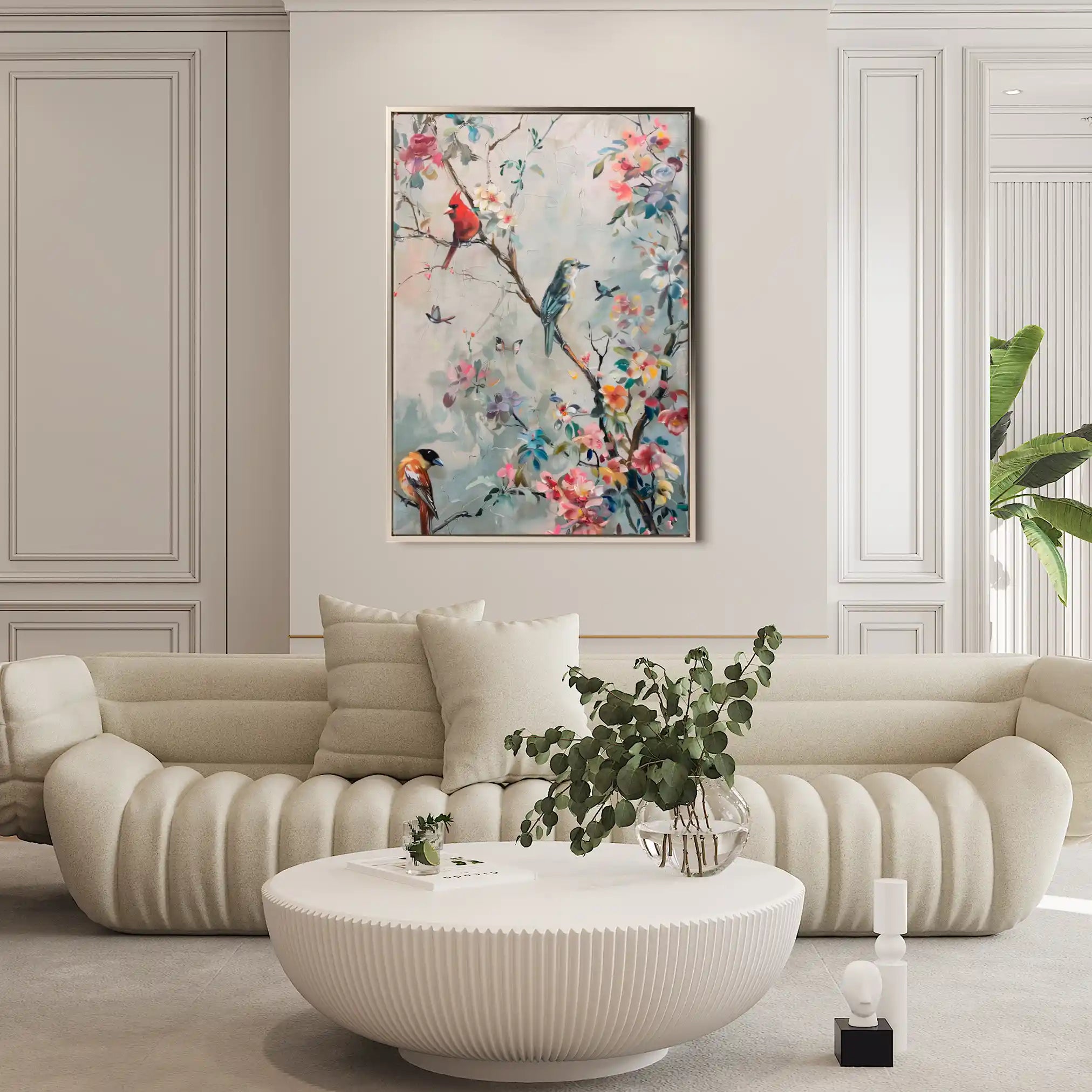Floral 914 Canvas Art 60 x 40 cm / Black