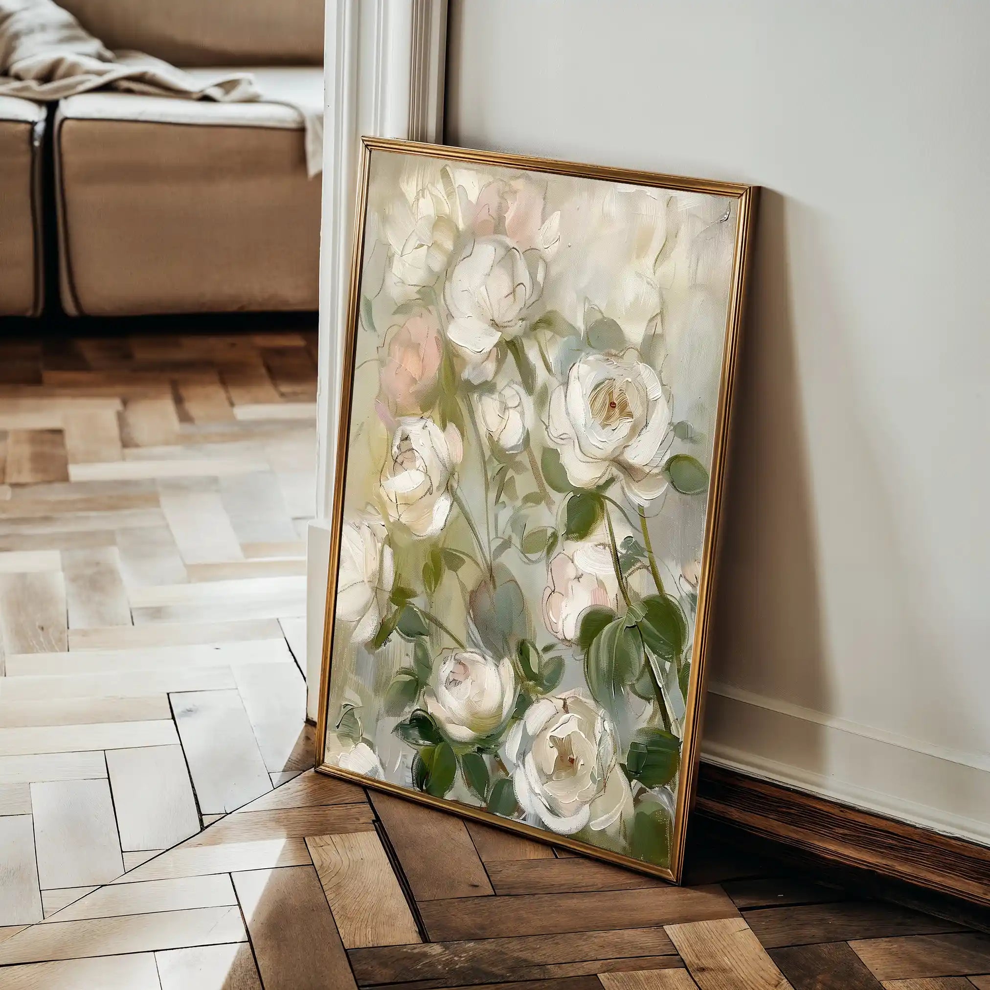 Floral 915 Canvas Art 60 x 40 cm / Black