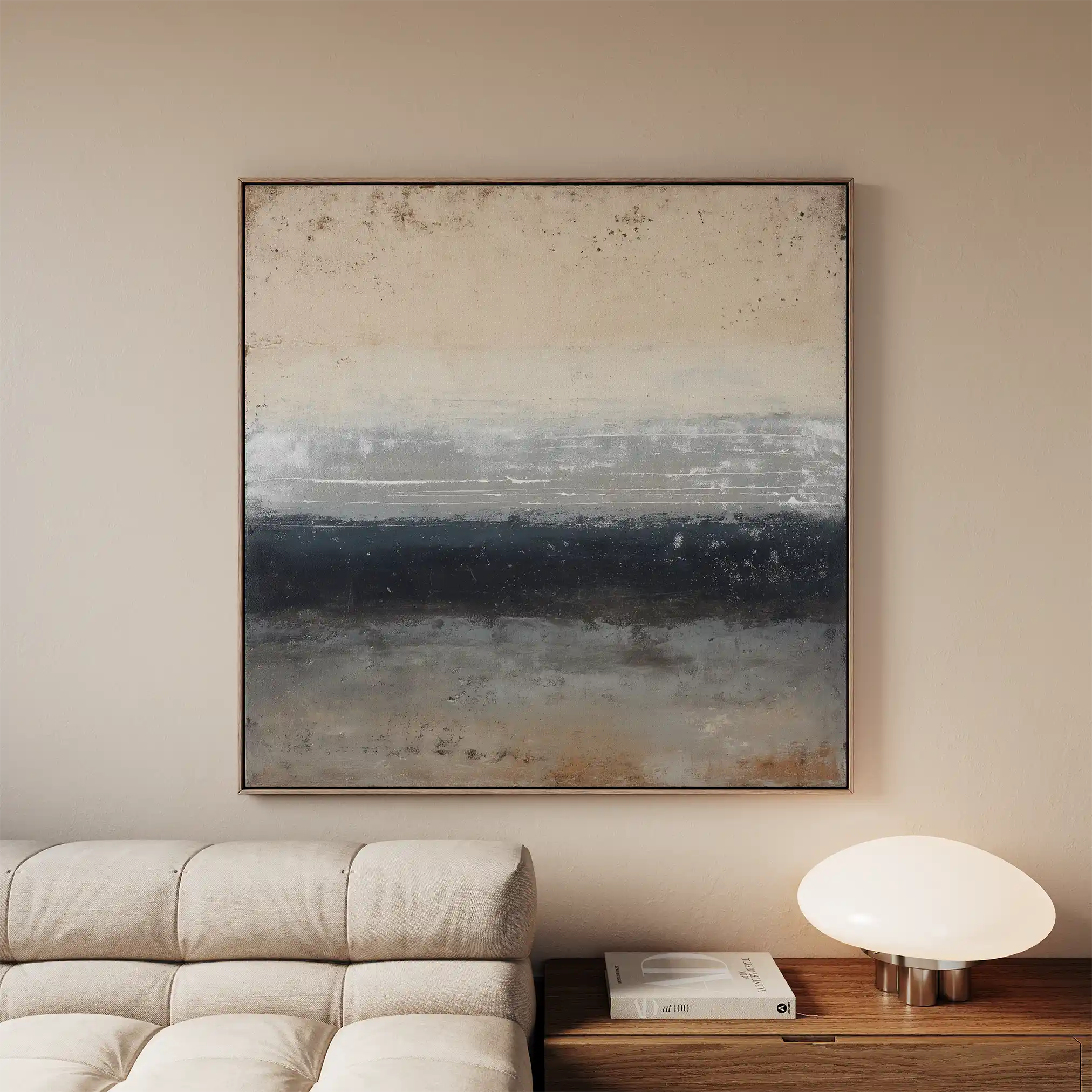 Abstract 916 Canvas Art 16" x 16" / 40 x 40 cm / Black