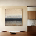 Abstract 916 Canvas Art 16" x 16" / 40 x 40 cm / Black