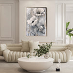 Floral 916 Canvas Art 18" x 24" / 45 x 60 cm / Black