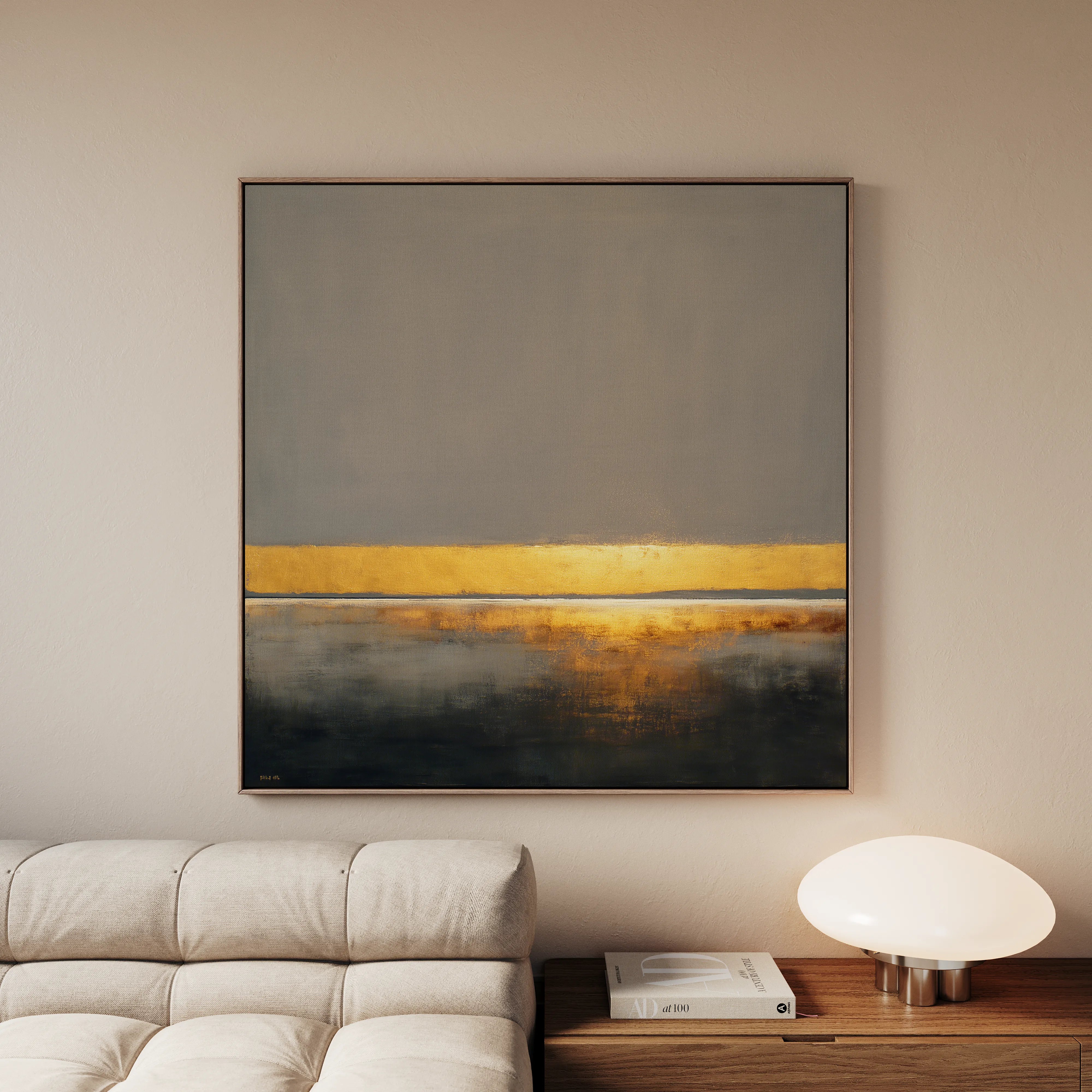 Abstract 917 Canvas Art 16" x 16" / 40 x 40 cm / Black