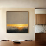 Abstract 917 Canvas Art 16" x 16" / 40 x 40 cm / Black