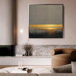 Abstract 917 Canvas Art 16" x 16" / 40 x 40 cm / Black