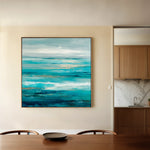 Abstract 918 Canvas Art 16" x 16" / 40 x 40 cm / Black