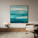 Abstract 918 Canvas Art 16" x 16" / 40 x 40 cm / Black
