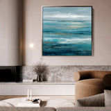Abstract 918 Canvas Art 16" x 16" / 40 x 40 cm / Black