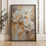 Floral 918 Canvas Art 18" x 24" / 45 x 60 cm / Black