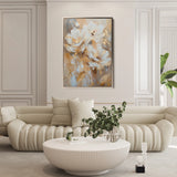 Floral 918 Canvas Art 18" x 24" / 45 x 60 cm / Black