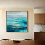 Abstract 919 Canvas Art 16" x 16" / 40 x 40 cm / Black