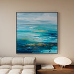 Abstract 919 Canvas Art 16" x 16" / 40 x 40 cm / Black