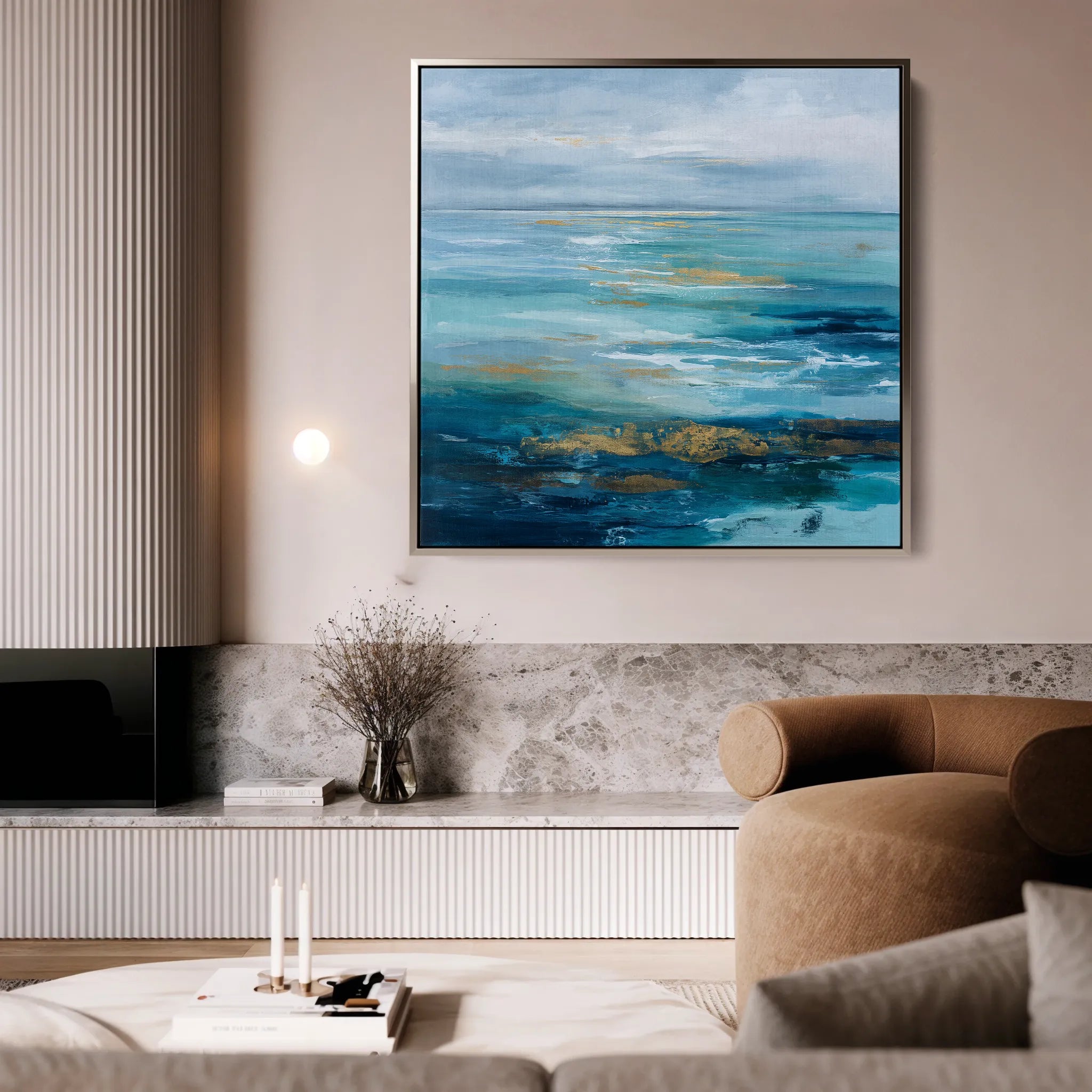 Abstract 919 Canvas Art 16" x 16" / 40 x 40 cm / Black