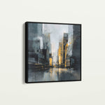 Abstract 920 Canvas Art 16" x 16" / 40 x 40 cm / Black