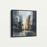 Abstract 920 Canvas Art 16" x 16" / 40 x 40 cm / Black