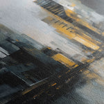 Abstract 920 Canvas Art 16" x 16" / 40 x 40 cm / Black