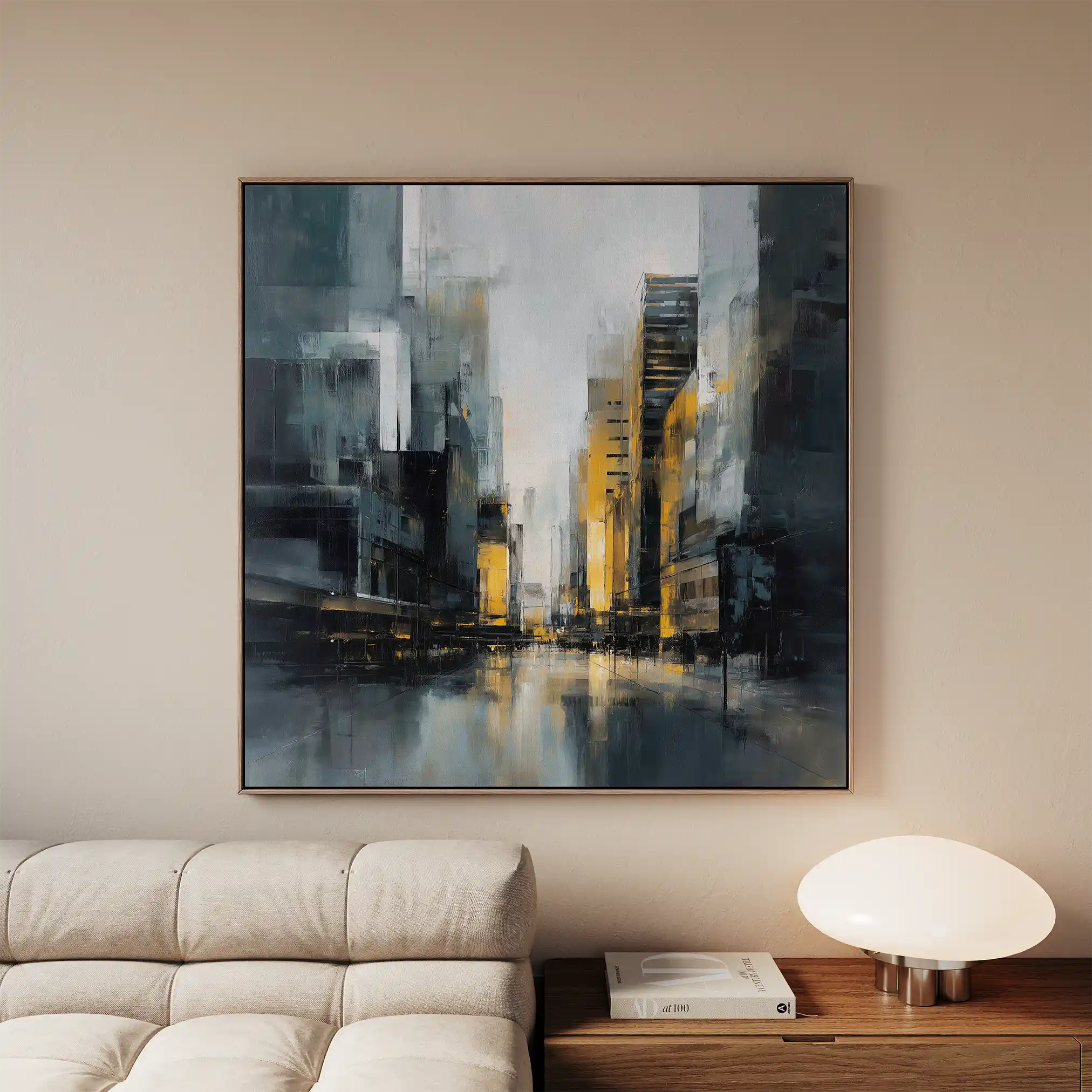 Abstract 920 Canvas Art 60 x 60 cm / Black