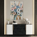 Floral 920 Canvas Art 18" x 24" / 45 x 60 cm / Black