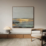 Abstract 921 Canvas Art 16" x 16" / 40 x 40 cm / Black