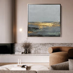 Abstract 921 Canvas Art 16" x 16" / 40 x 40 cm / Black