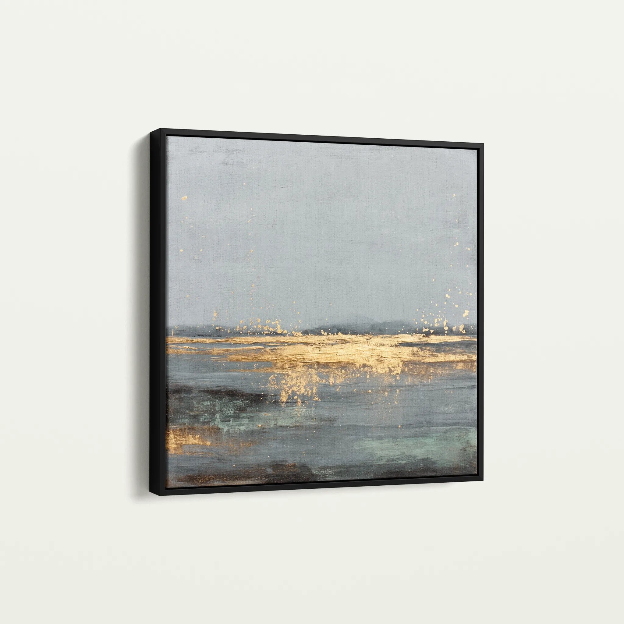 Abstract 921 Canvas Art 16" x 16" / 40 x 40 cm / Black