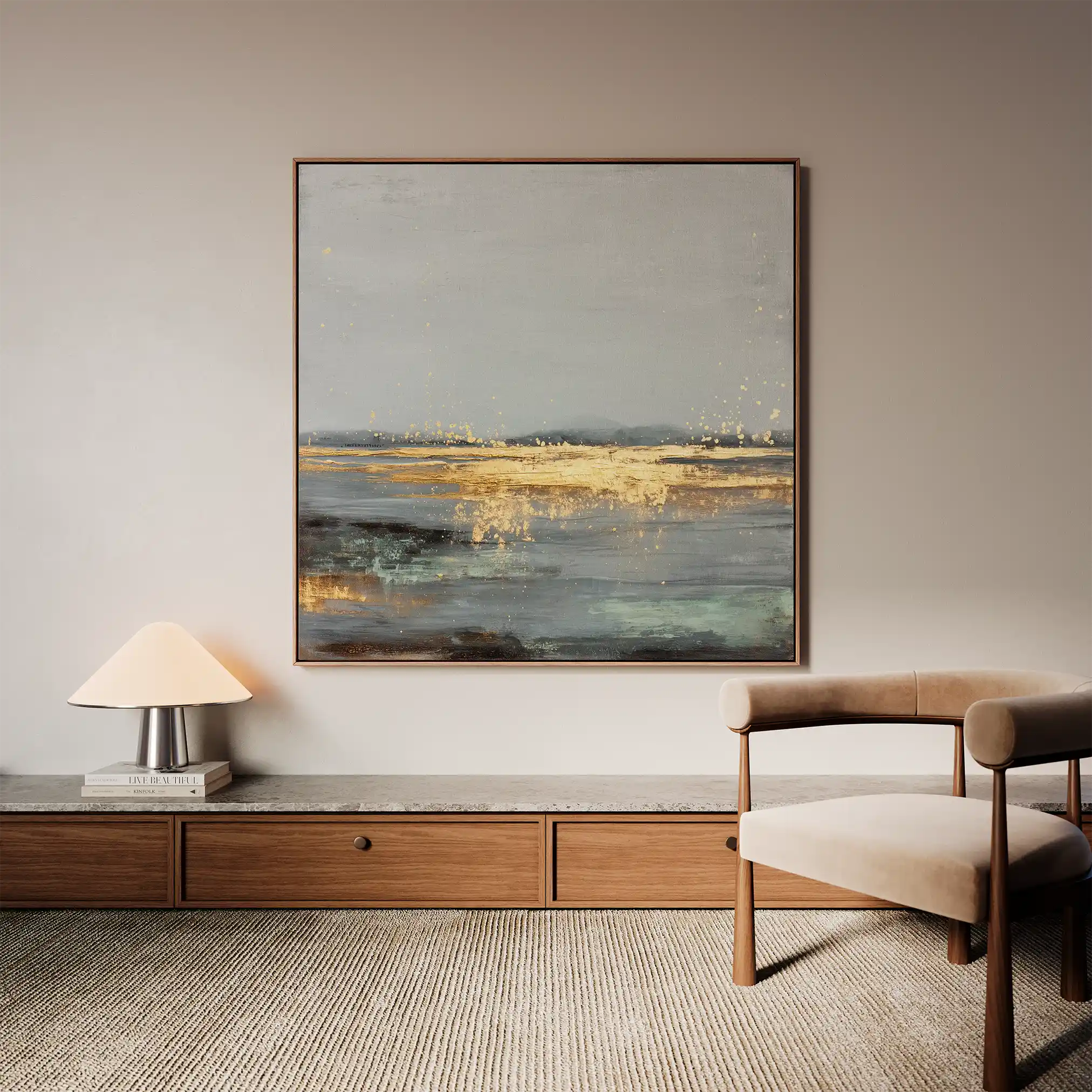 Abstract 921 Canvas Art 60 x 60 cm / Black
