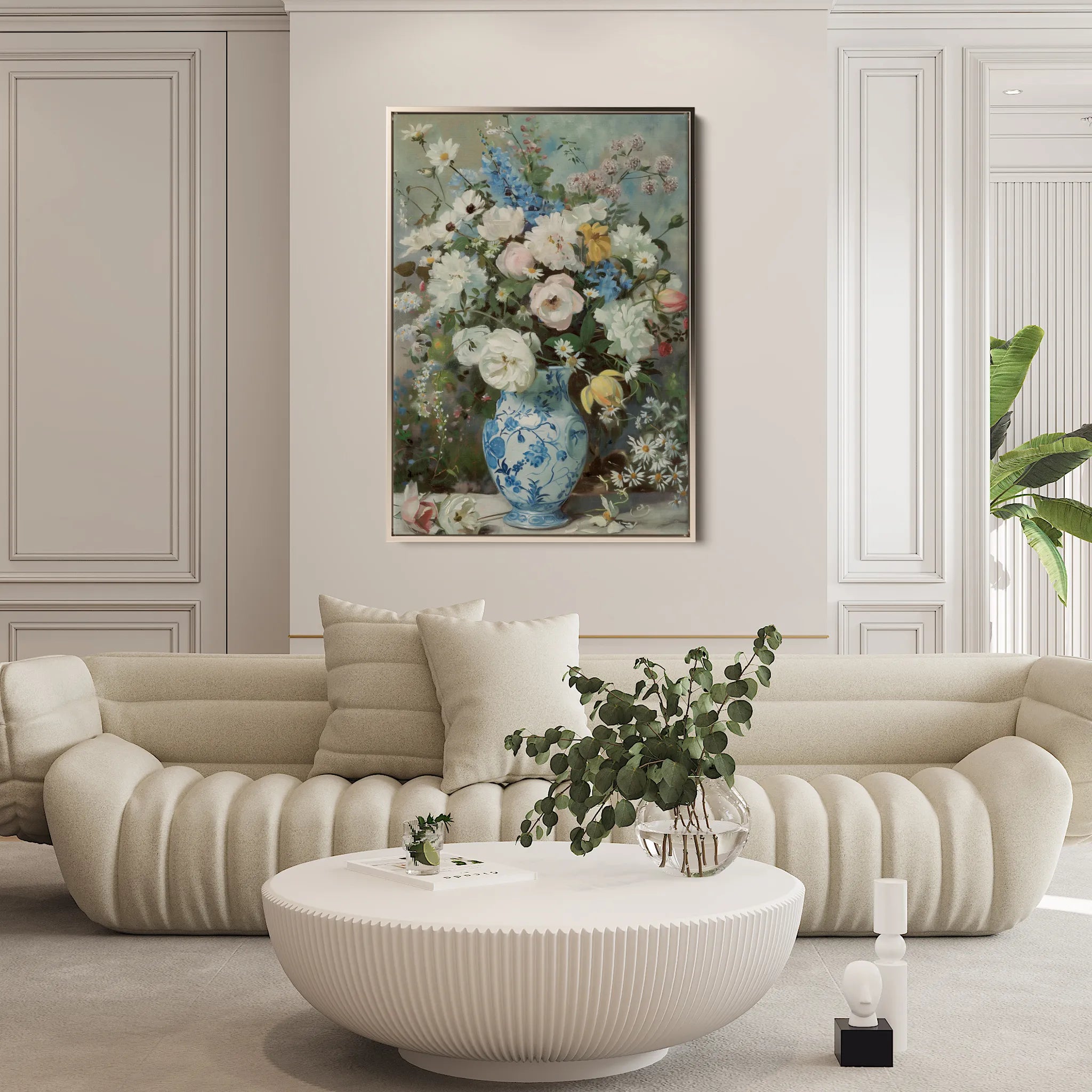 Floral 921 Canvas Art 18" x 24" / 45 x 60 cm / Black