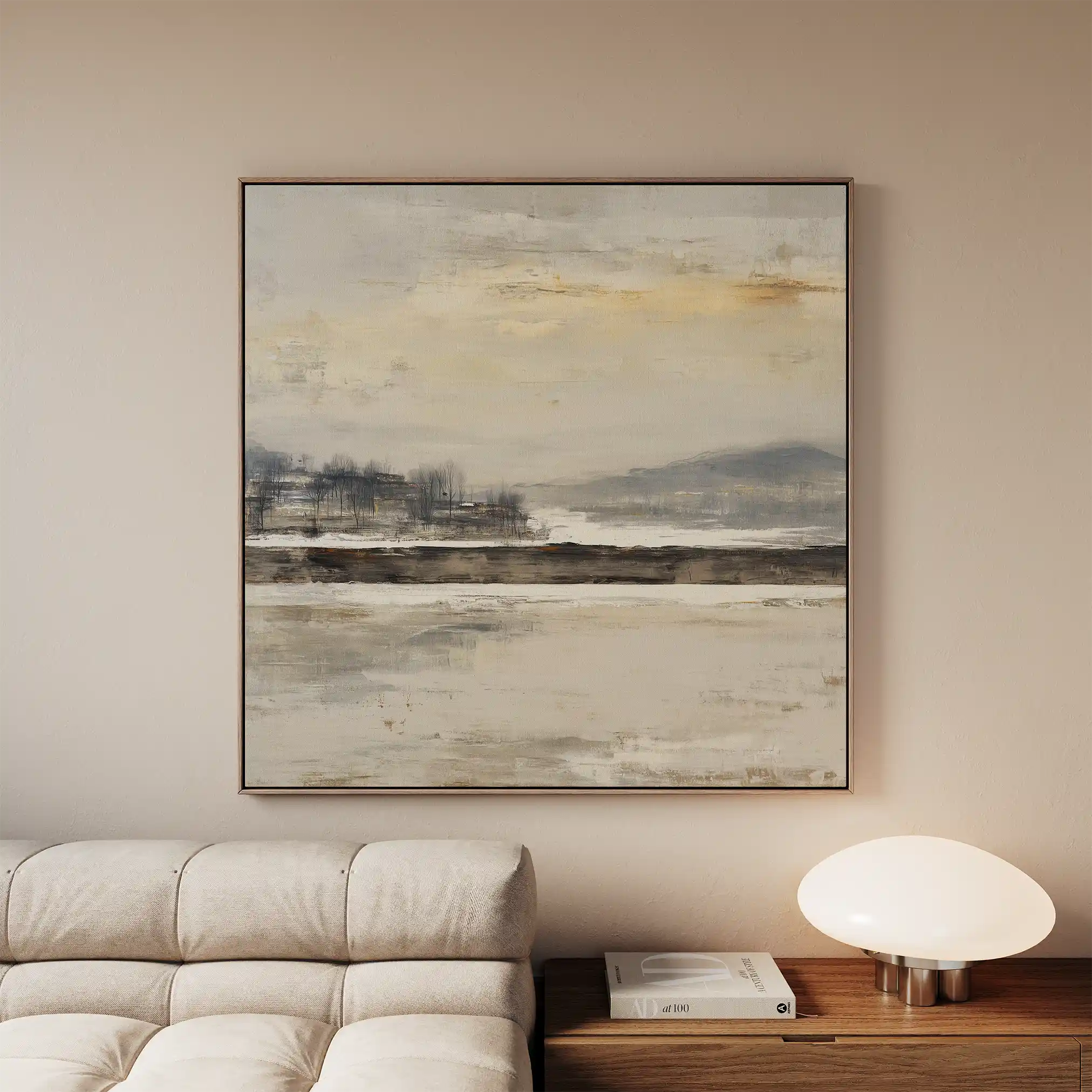 Abstract 922 Canvas Art 16" x 16" / 40 x 40 cm / Black