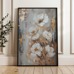 Floral 922 Canvas Art 18" x 24" / 45 x 60 cm / Black