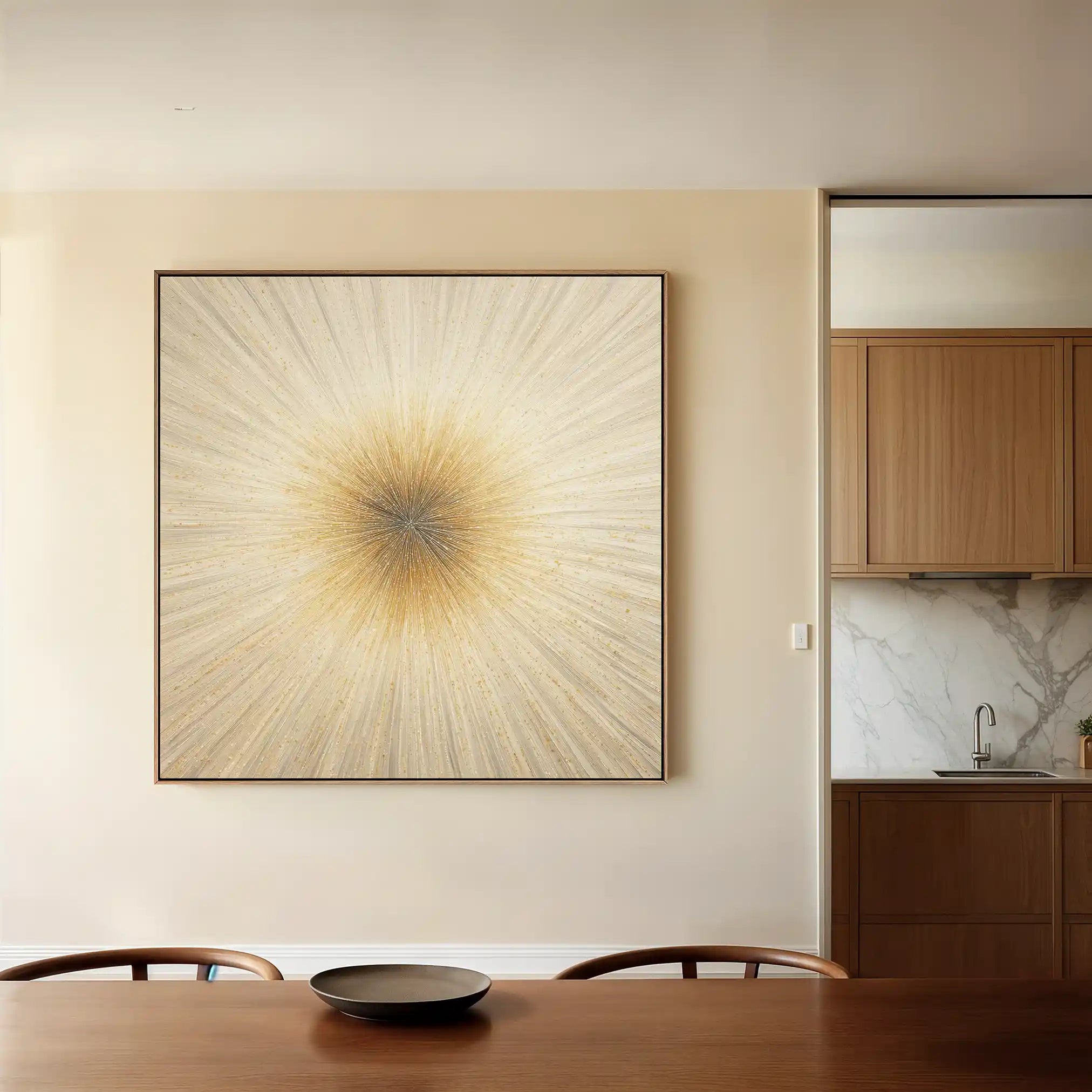 Abstract 923 Canvas Art 16" x 16" / 40 x 40 cm / Black