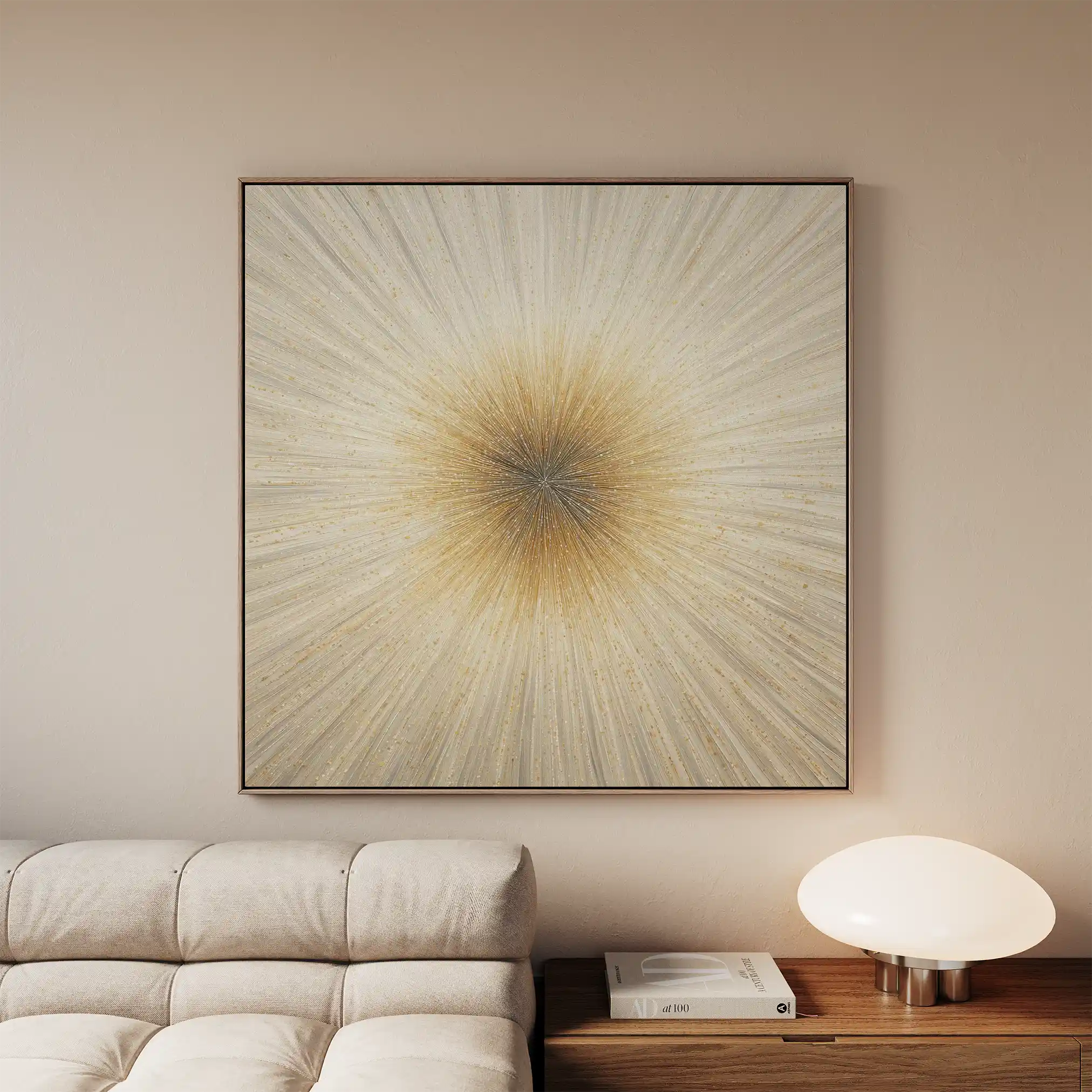 Abstract 923 Canvas Art 16" x 16" / 40 x 40 cm / Black
