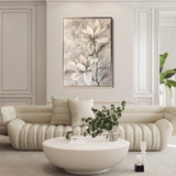 Floral 923 Canvas Art 18" x 24" / 45 x 60 cm / Black