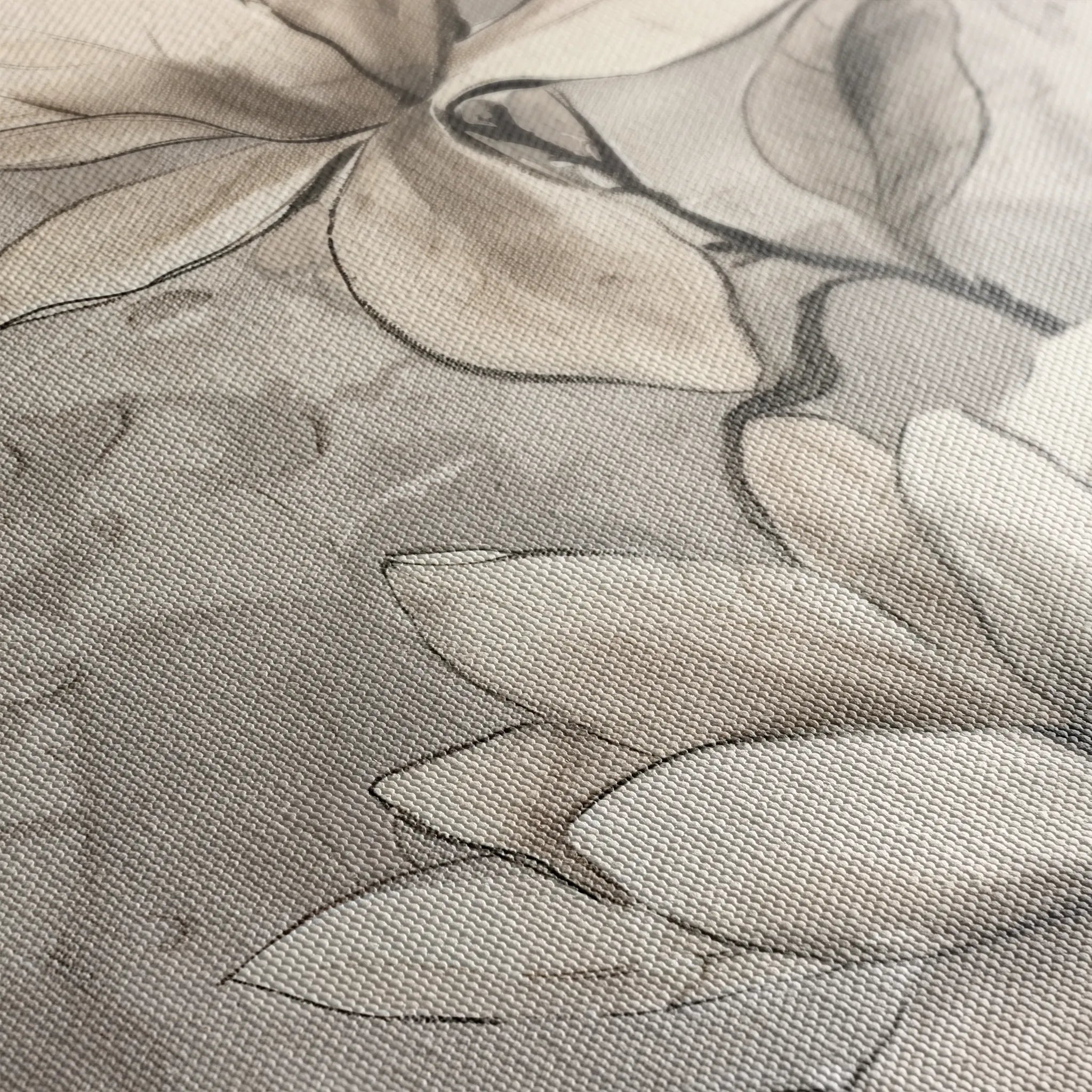 Floral 923 Canvas Art 18" x 24" / 45 x 60 cm / Black