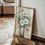 Floral 924 Canvas Art 18" x 24" / 45 x 60 cm / Black