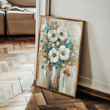 Floral 924 Canvas Art 18" x 24" / 45 x 60 cm / Black
