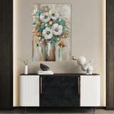 Floral 924 Canvas Art 18" x 24" / 45 x 60 cm / Black