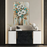 Floral 924 Canvas Art 60 x 40 cm / Black