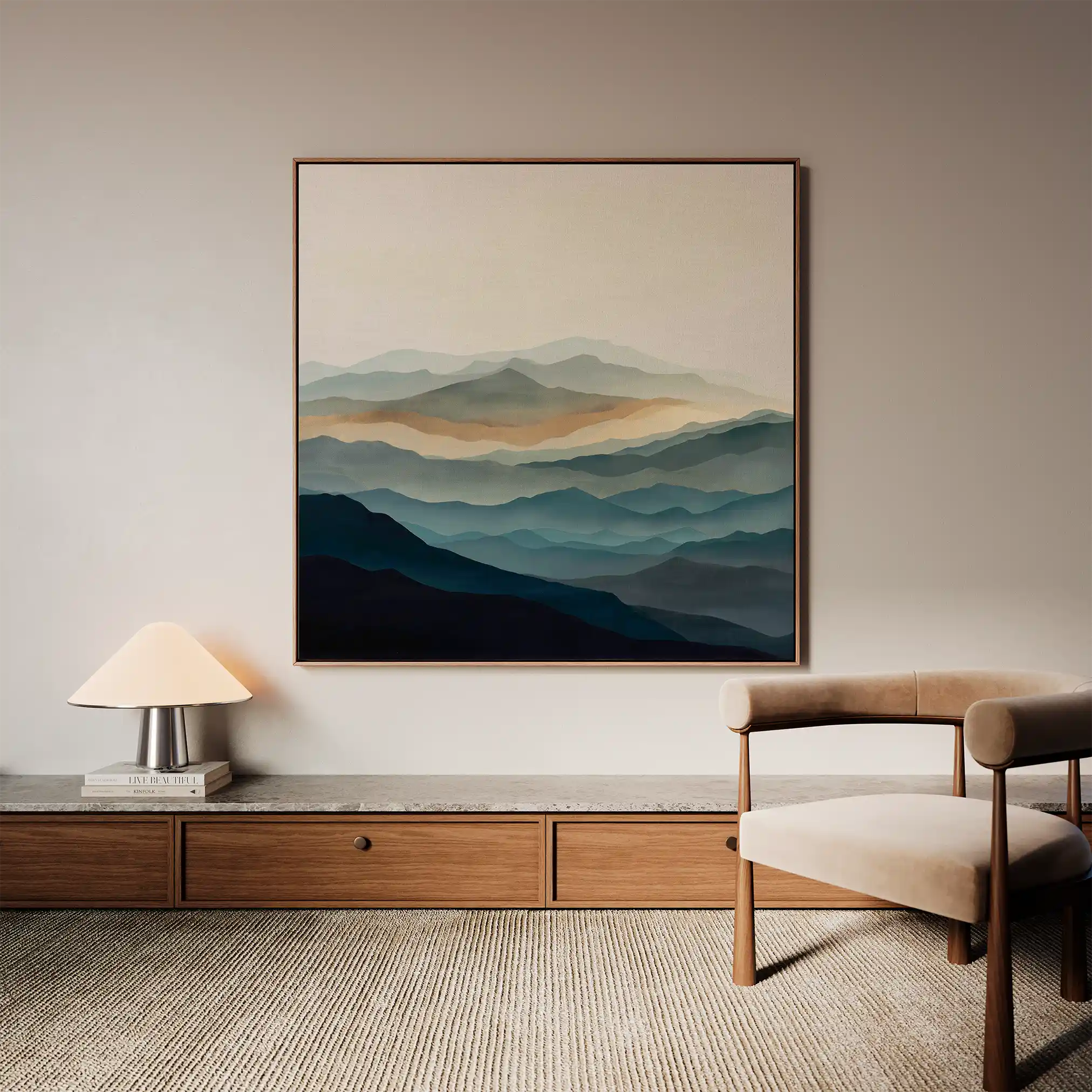 Abstract 925 Canvas Art 60 x 60 cm / Black