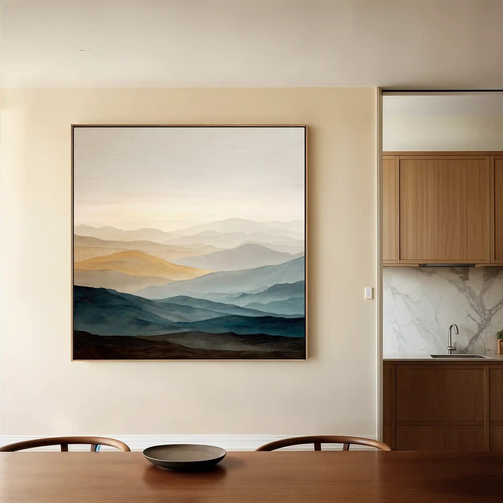 Abstract 926 Canvas Art 16" x 16" / 40 x 40 cm / Black